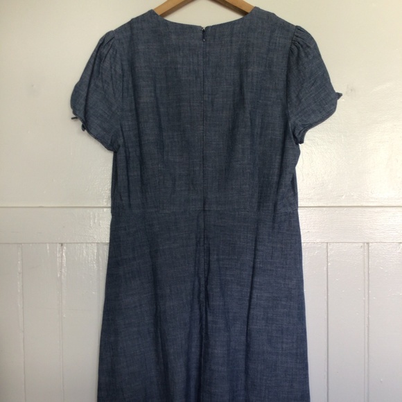 J. Crew Chambray Faux Wrap Dress, 12 - Picture 4 of 8